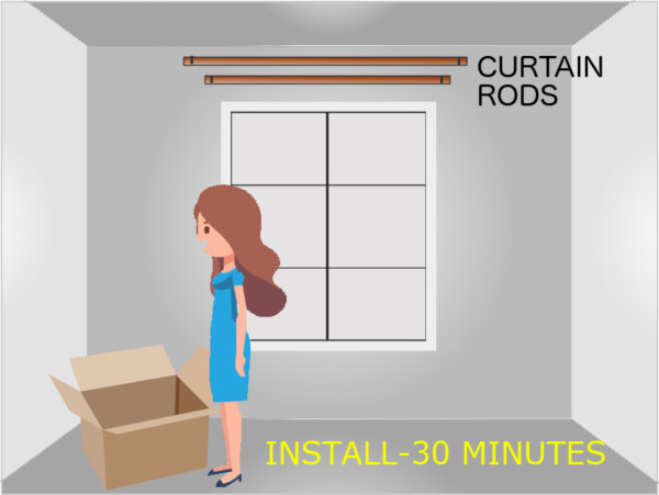Install curtains