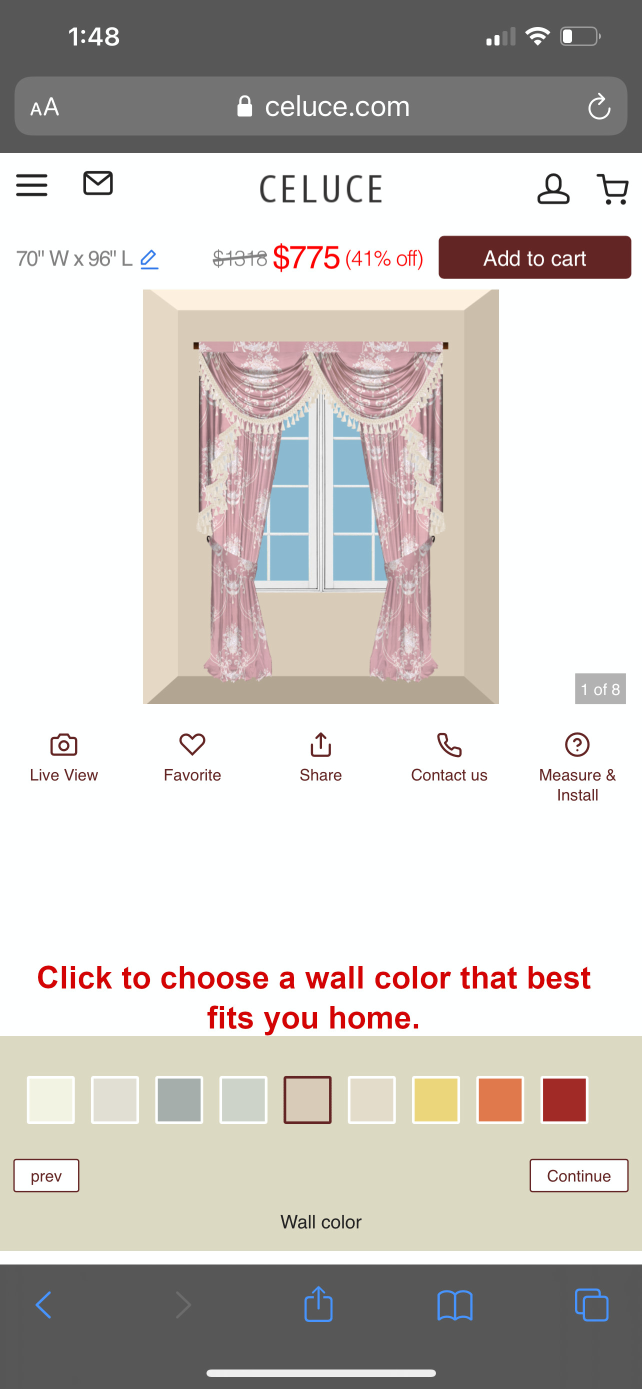 Select wall color - Optional